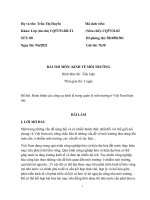 BÀI THI MÔN KINH TẾ MÔI TRƯỜNG  Đề bài Hoàn thiện các công cụ kinh tế trong quản lý môi trường ở Việt Nam hiện nay