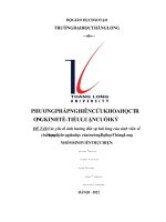 PHƯƠNG PHÁP NGHIÊN CỨU KHOA HỌC TRONG KINH TẾ - TIỂU LUẬN CUỐI KỲ ĐỀ TÀI: Các yếu tố ảnh hưởng đến hài lòng sinh viên chất lượng dịch vụ giáo dục trường Đại học Thăng Long