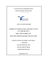 NGHIÊN CỨU HÀNH VI MUA SẮM TRỰC TUYẾN CỦA THẾ HỆ GEN Z THỰC TIỄN NGHIÊN CỨU SINH VIÊN TRƯỜNG ĐẠI HỌC THỦ DẦU MỘT