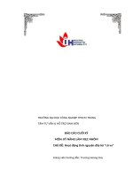 BÁO cáo CUỐI kỳ môn kỹ NĂNG làm VIỆC NHÓM CHỦ đề hoạt động tình nguyện đẩy lùi “cô vy” 