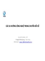 CÁC XU HƯỚNG CÔNG NGHỆ TRONG CHUYỂN ĐỔI SỐ