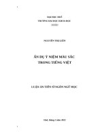 ẨN dụ ý NIỆM màu sắc TRONG TIẾNG VIỆT 