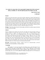 CÁC NHÂN TỐ ẢNH HƯỞNG TỚI Ý ĐỊNH KHỞI NGHIỆP SINH VIÊN  ĐẠI HỌC BÁCH KHOA HÀ NỘI