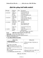 Giáo án buổi chiều Tổng hợp Lớp 1  Tuần 22  Năm học 20112012  Thái Thị Nam109