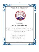 Quan điểm hồ chí minh về giữ gìn bản sắc văn hóa dân tộc, tiếp thu văn hóa nhân loại và sự vận dụng vào xây dựng nền văn hóa việt nam hiện nay