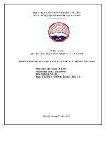 Phòng, chống vi phạm pháp luật về bảo vệ môi trường