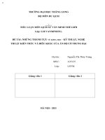 TIỂU LUẬN môn LỊCH sử văn MINH THẾ GIỚI NHỮNG THÀNH tựu về KHOA học   kỹ THUẬT, NGHỆ THUẬT KIẾN TRÚC và điêu KHẮC của ấn độ cổ TRUNG đại 