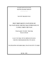 Phát triển dịch vụ ngân hàng số tại ngân hàng TMCP đầu tư và phát triển việt nam 