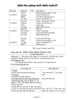 Giáo án buổi chiều Tổng hợp Lớp 1  Tuần 29  Năm học 20112012  Thái Thị Nam96