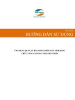 ỨNG DỤNG QUẢN LÝ BÁN HÀNG TRÊN MÁY TÍNH BẢNG CHỨC NĂNG GIÁM SÁT NHÀ PHÂN PHỐI