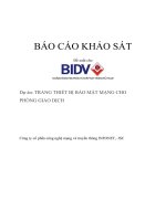 BÁO cáo KHẢO sát đề xuất cho dự án TRANG THIẾT bị bảo mật MẠNG CHO PHÒNG GIAO DỊCH 