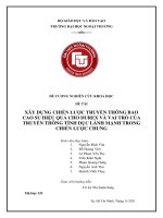 ĐỀ TÀI  XÂY DỰNG CHIẾN LƯỢC TRUYỀN THÔNG BAO  CAO SU HIỆU QUẢ CHO DUREX VÀ VAI TRÒ CỦA  TRUYỀN THÔNG TÌNH DỤC LÀNH MẠNH TRONG  CHIẾN LƯỢC CHUNG