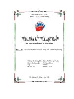 Các quan hệ lợi ích kinh tế trong nền kinh tế thị trường