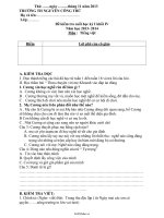 Đề kiểm tra học kì I Tiếng việt, Toán Lớp 4  Năm học 20132014  Trường Tiểu học Nguyễn Công Trứ504