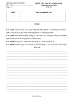 Đề kiểm tra học kì I Giáo dục công dân lớp 6  Trường THCS Mỹ Hưng746