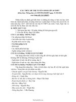 Cấu trúc đề thi tuyển sinh lớp 10 THPT môn Ngữ văn  Năm học 20172018451