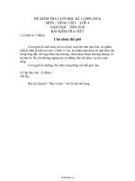 Đề kiểm tra cuối học kì I (năm 2009  2010) môn: Tiếng Việt lớp 4 năm học: 2009  2010 (bài kiểm tra viết)629