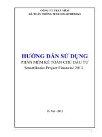 HƯỚNG DẪN SỬ DỤNG PHẦN MỀM KẾ TOÁN CHỦ ĐẦU TƯ