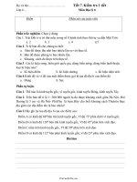 Giáo án Lớp 6  Môn Địa lí: Tiết 7: Kiểm tra 1 tiết1422