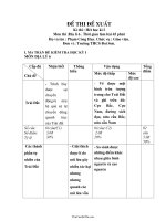 Đề thi hết học kì I môn thi : Địa lí 6  Thời gian làm bài 45 phút1359