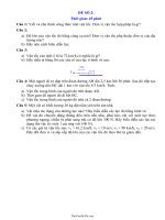 Đề kiểm tra một tiết môn Vật lí lớp 8  Đề số 24215