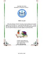 TIỂU LUẬN  Phân tích, đánh giá vấn đề về văn hóa an toàn lao động tại các doanh nghiệp Việt Nam hiện nay. Trong tình hình dịch bệnh Covid – 19 đang diễn biến phức tạp hiện nay, anh (chị) hãy đề xuất giải pháp đảm bảo an toàn cho người lao động tại các Doa