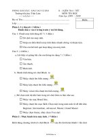 Kiểm tra 1 tiết môn Tin học năm học 2008 – 2009  Trường tiểu học Trần Lâm  Đề 32720