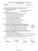Đề khảo sát chất lượng giữa học kì I Vật lí lớp 7 (Có đáp án)1794