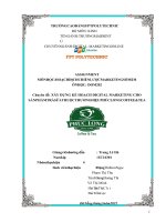 Chuyên đề XÂY DỰNG KẾ HOẠCH DIGITAL MARKETING CHO SẢN PHẨM TRÀ SỮA THUỘC THƯƠNG HIỆU PHÚC LONG COFFEE  TEA