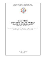 Giáo trình tài chính doanh nghiệp (nghề kế toán doanh nghiệp) 