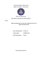 KINH DOANH CHỨNG KHOÁN đề tài phân tích ngành thủy sản việt nam và phân tích công ty cổ phần vĩnh hoàn (VHC) 