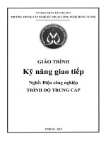 Giáo trình Kỹ năng giao tiếp (Nghề: Điện công nghiệp) - Trường TCN Kỹ thuật công nghệ Hùng Vương