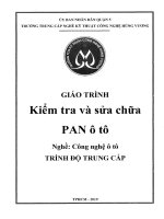 Giáo trình Kiểm tra và sửa chữa PAN ô tô (Nghề: Công nghệ ô tô) - Trường TCN Kỹ thuật công nghệ Hùng Vương