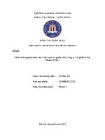 KINH DOANH CHỨNG KHOÁN đề tài phân tích ngành thủy sản việt nam và phân tích công ty cổ phần vĩnh hoàn (VHC) 
