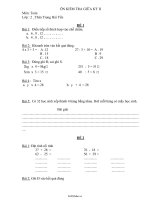 Đề ôn tập kiểm tra giữa học kì II Toán Lớp 2  Năm học 20132014  Thân Trọng Hải Yến4170