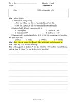 Giáo án Lớp 6  Môn Địa lí: Kiểm tra 15 phút1400