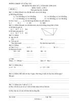 Đề kiểm tra cuối học kì II Toán Lớp 2  Đề 1  Năm học 20092010  Phòng GDĐT Vũng Tàu3148