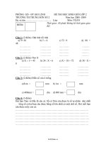 Đề thi chọn học sinh giỏi Toán Lớp 2  Năm học 20082009  Trường Tiểu học Trung Sơn số 23219