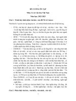 Đề cương môn cơ sở văn hóa việt nam có hướng dẫn