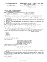 Đề kiểm tra học kì I, năm học 2015  2016 môn: Ngữ văn lớp 92679