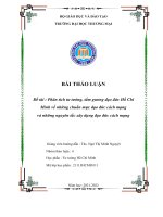Phân tích tư tưởng, tấm gương đạo đức hồ chí minh về những chuẩn mực đạo đức cách mạng và những nguyên tắc xây dựng đạo đức cách mạng 