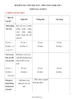 Đề kiểm tra 1 tiết học kì II Công nghệ lớp 7 (Kèm đáp án)3469