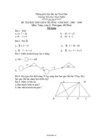 Đề thi chọn học sinh giỏi Toán Lớp 2  Năm học 20082009  Trường Tiểu học Nam Nghĩa4130