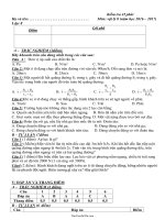 Đề kiểm tra một tiết học kì I Vật lí lớp 8 (Có đáp án)  Năm học 201620171720