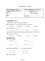 Đề kiểm tra giữa học kì II Toán Lớp 2  Năm học 20132014  Trần Thị Mỹ Lệ2906