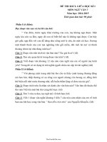 Đề thi khảo sát chất lượng giữa học kì I Ngữ văn lớp 7  Năm học 201420152877