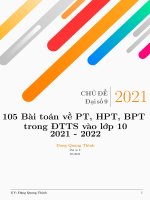 105 bai toan pt hpt bpt trong de thi vao 10 mon toan nam hoc 2021 2022 