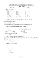 Đề kiểm tra chất lượng tháng 3 Tiếng việt, Toán Lớp 2  Trường Tiểu học Trần Phú3807