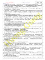 Đề kiểm tra một tiết học kì II Sinh học 11  Năm học 20162017  Trường THPT Đa Phúc1996