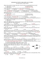 Đề thi khảo sát chất lượng Vật lí lớp 11 (Có đáp án)3632